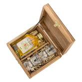Caixa Cachaça Envelhecida em Amburana 160ml + 2 Copos